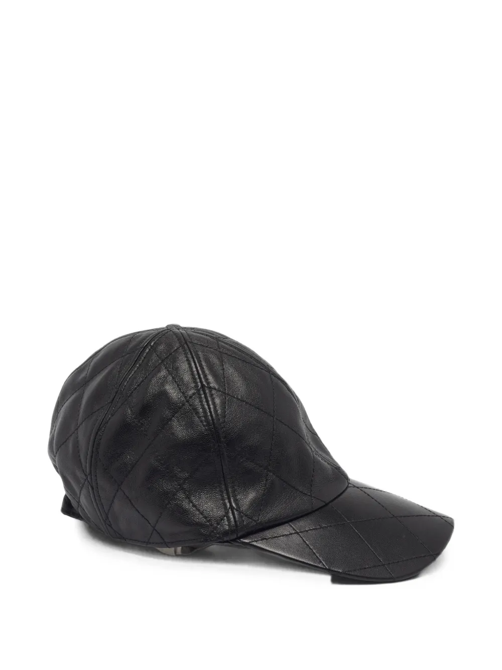 CHANEL Pre-Owned diamond-quilted baseball cap - Schwarz