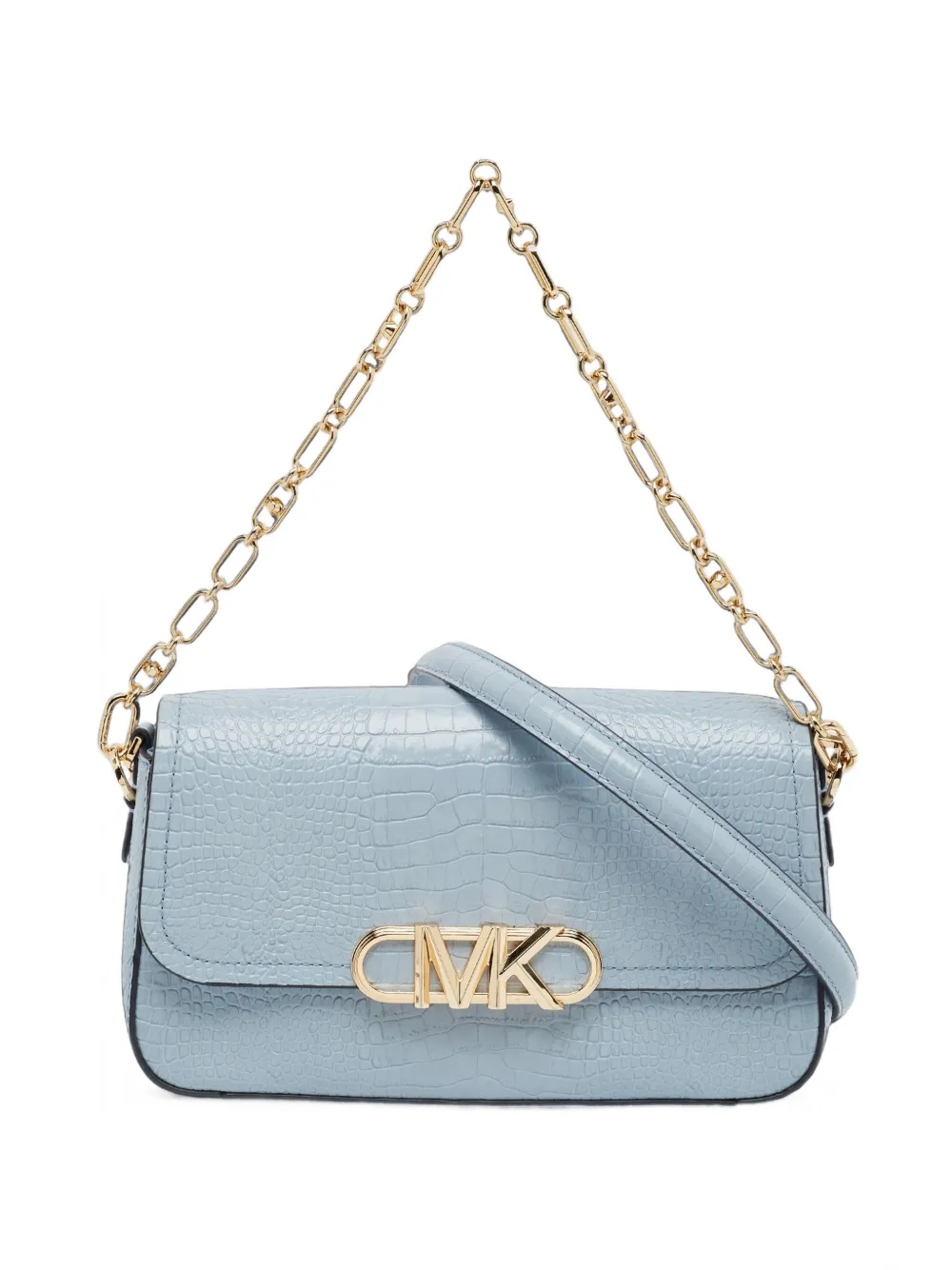 Michael Kors Vintage medium Parker crocodile-embossed two-way handbag - Blu