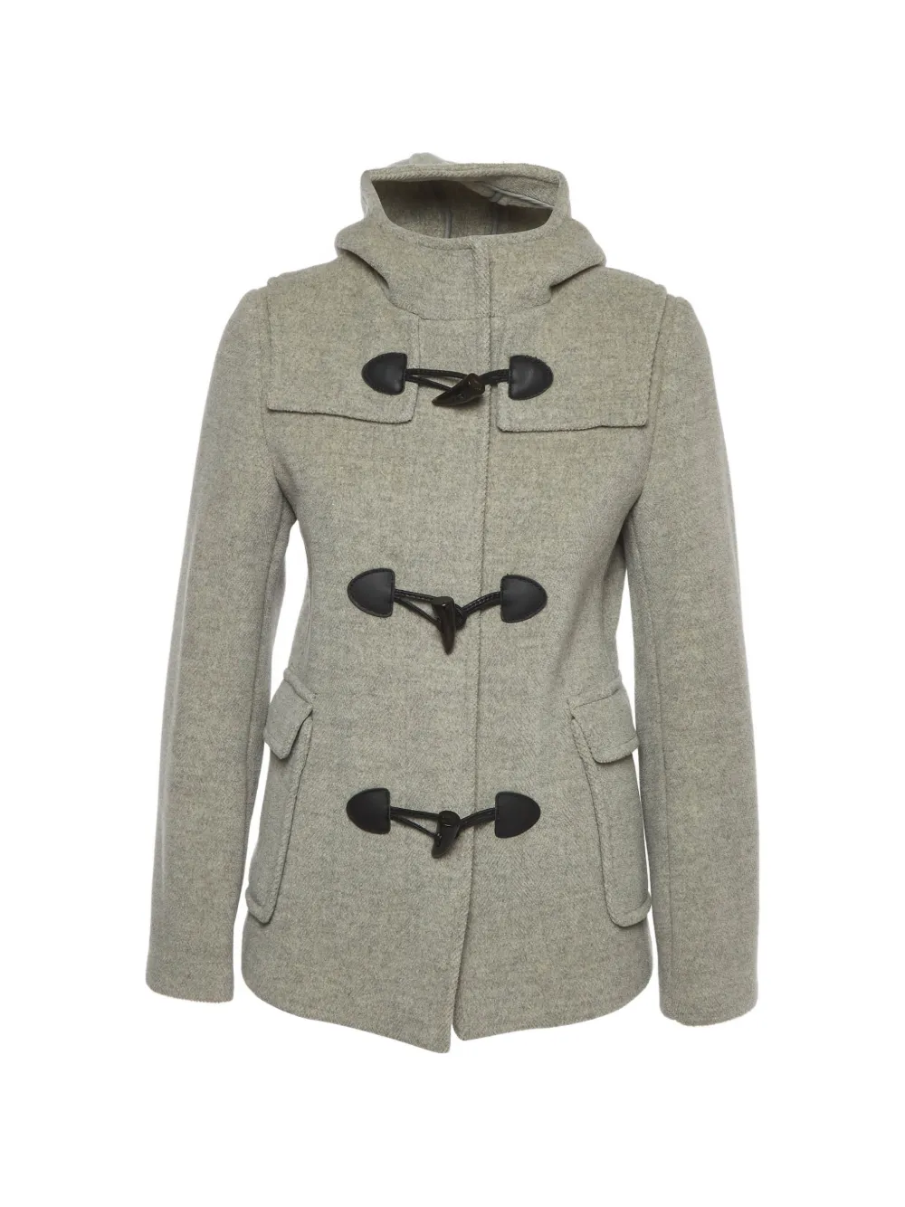 Burberry Pre-Owned hooded toggle-fastening duffle coat - Grau