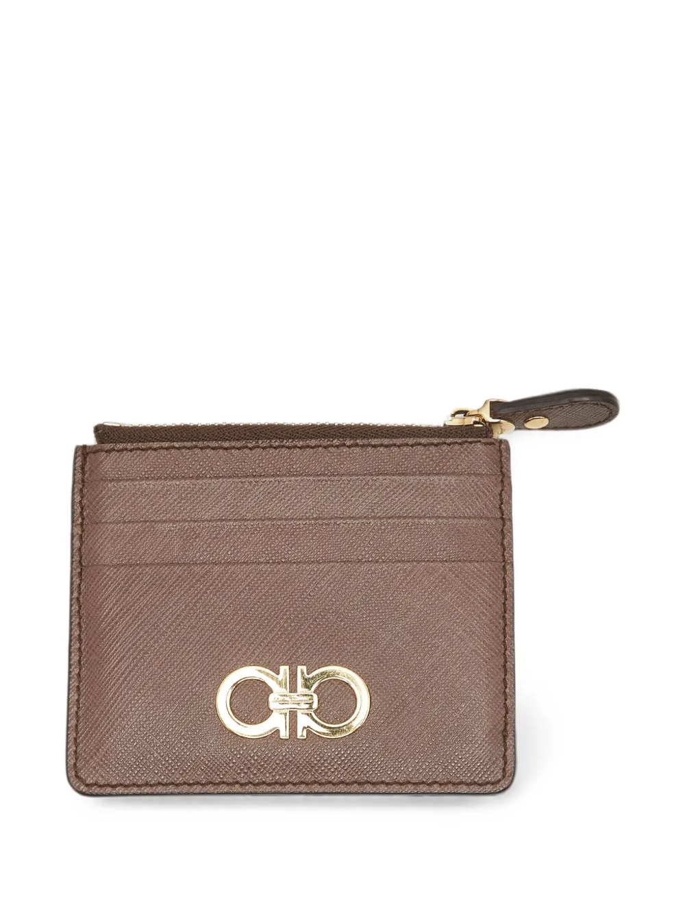 Ferragamo Pre-Owned Gancini-plaque cardholder - Marrone