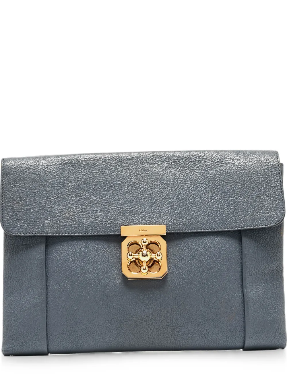 Chloé Pre-Owned Elsie turn-lock clutch bag - Grau