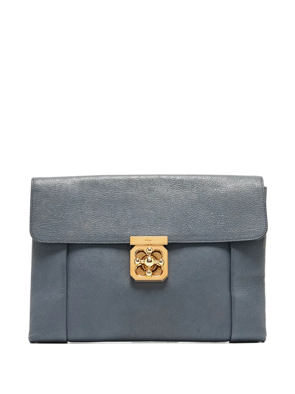 Chloé Pre-Owned Elsie turn-lock clutch bag - Grigio