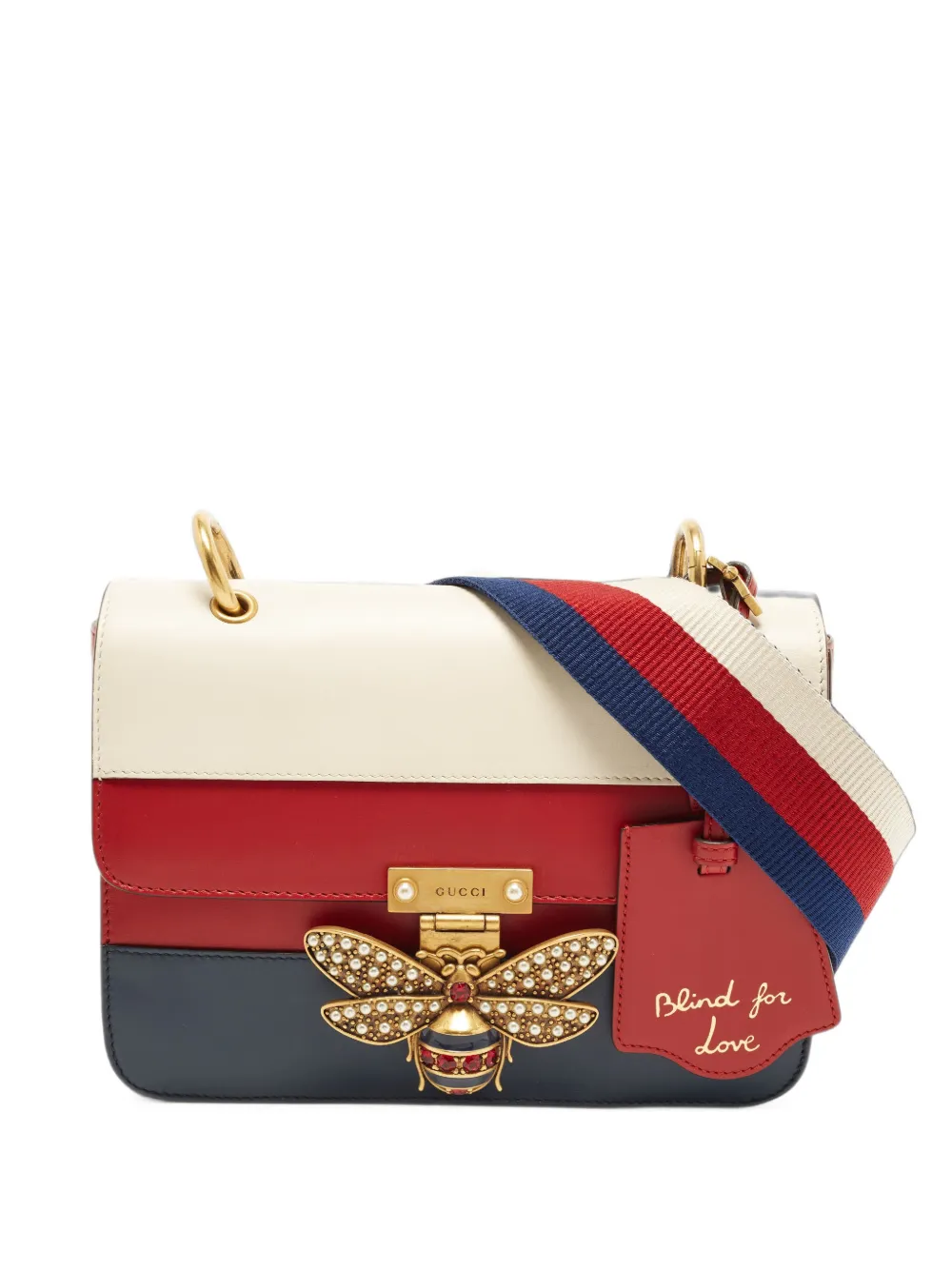 Gucci Pre-Owned Queen Margaret bee-plaque shoulder bag - Rosso