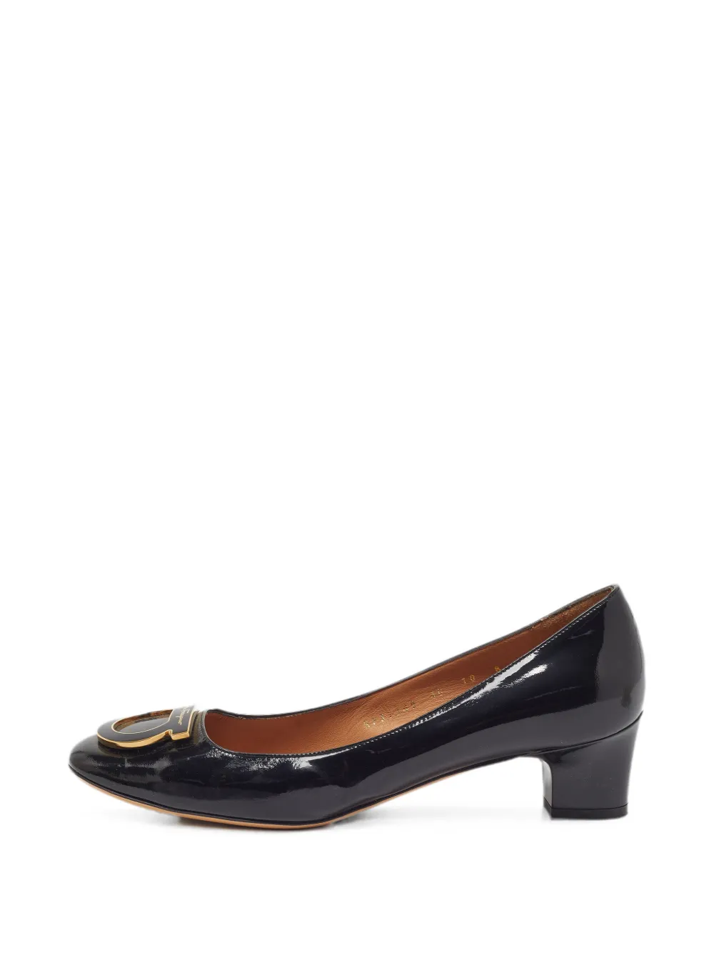 Ferragamo Pre-Owned Gancini patent leather pumps - Schwarz