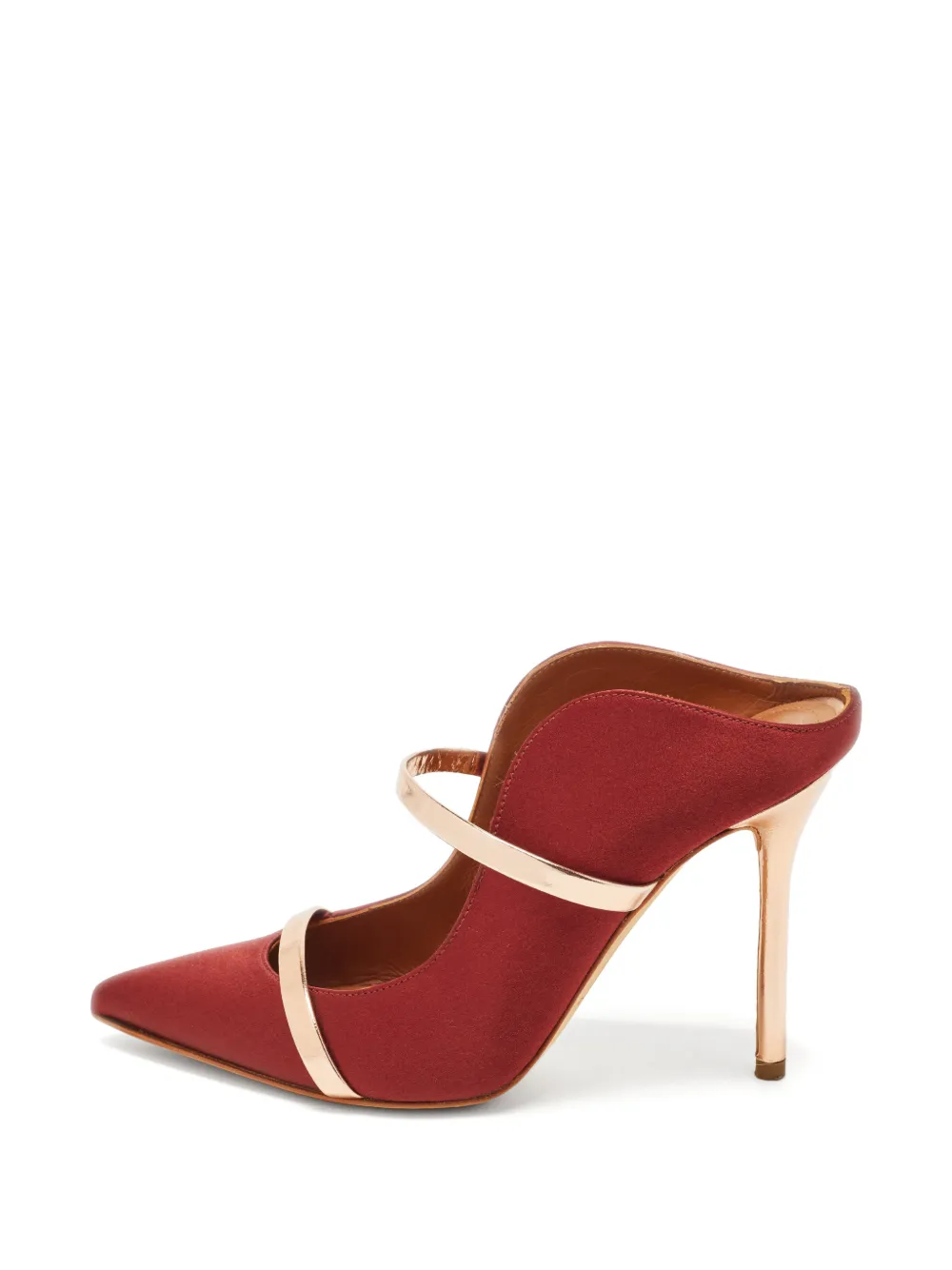 Malone Souliers Maureen metallic-strap mules - Rosso