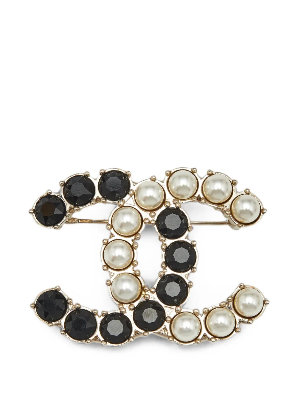 CHANEL Pre-Owned CC-logo brooch - Gold