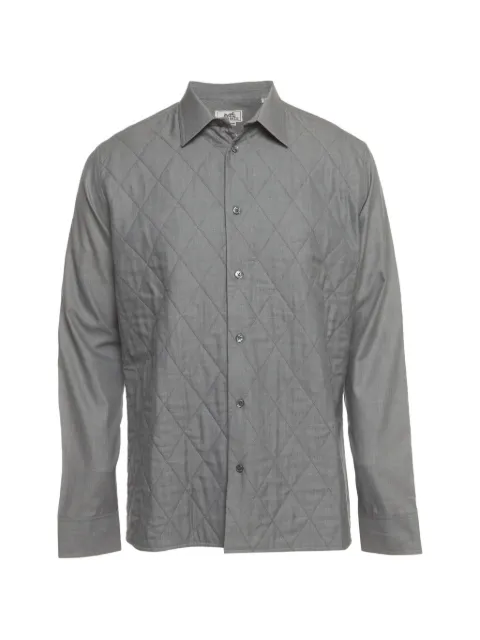 Hermès Pre-Owned quilted-diamond shirt