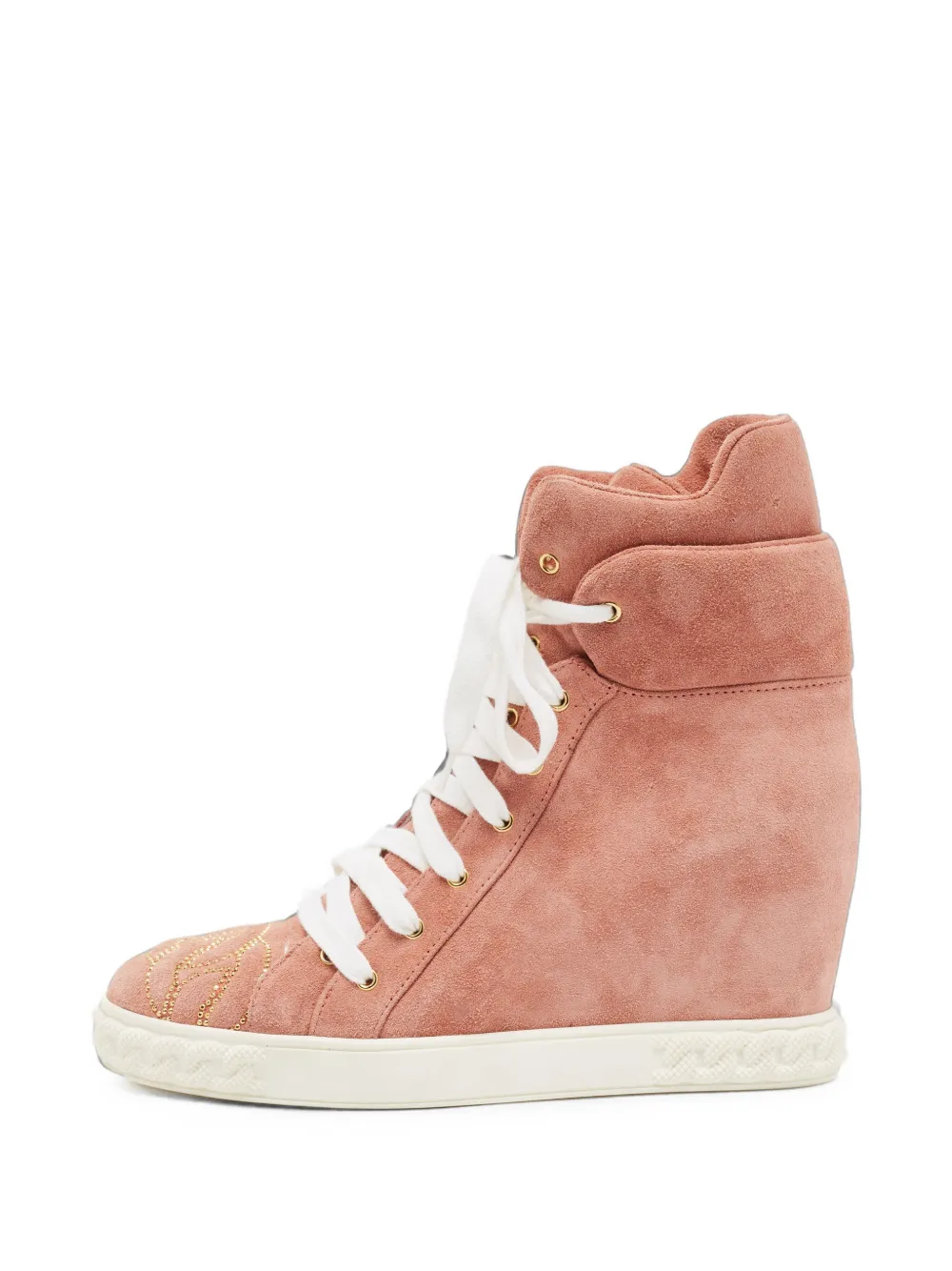 Casadei Vintage embellished high-top sneakers - Rosa