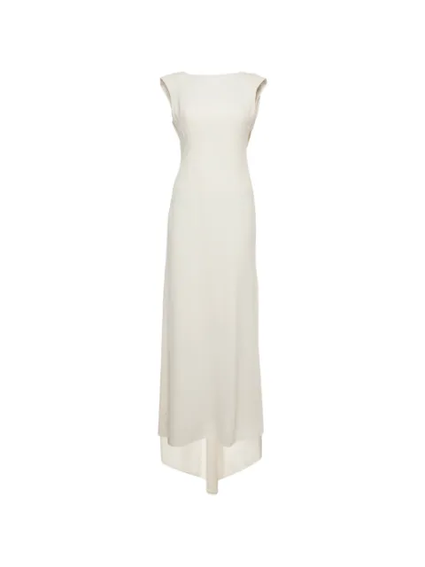 Max Mara cowl-back lace-insert dress