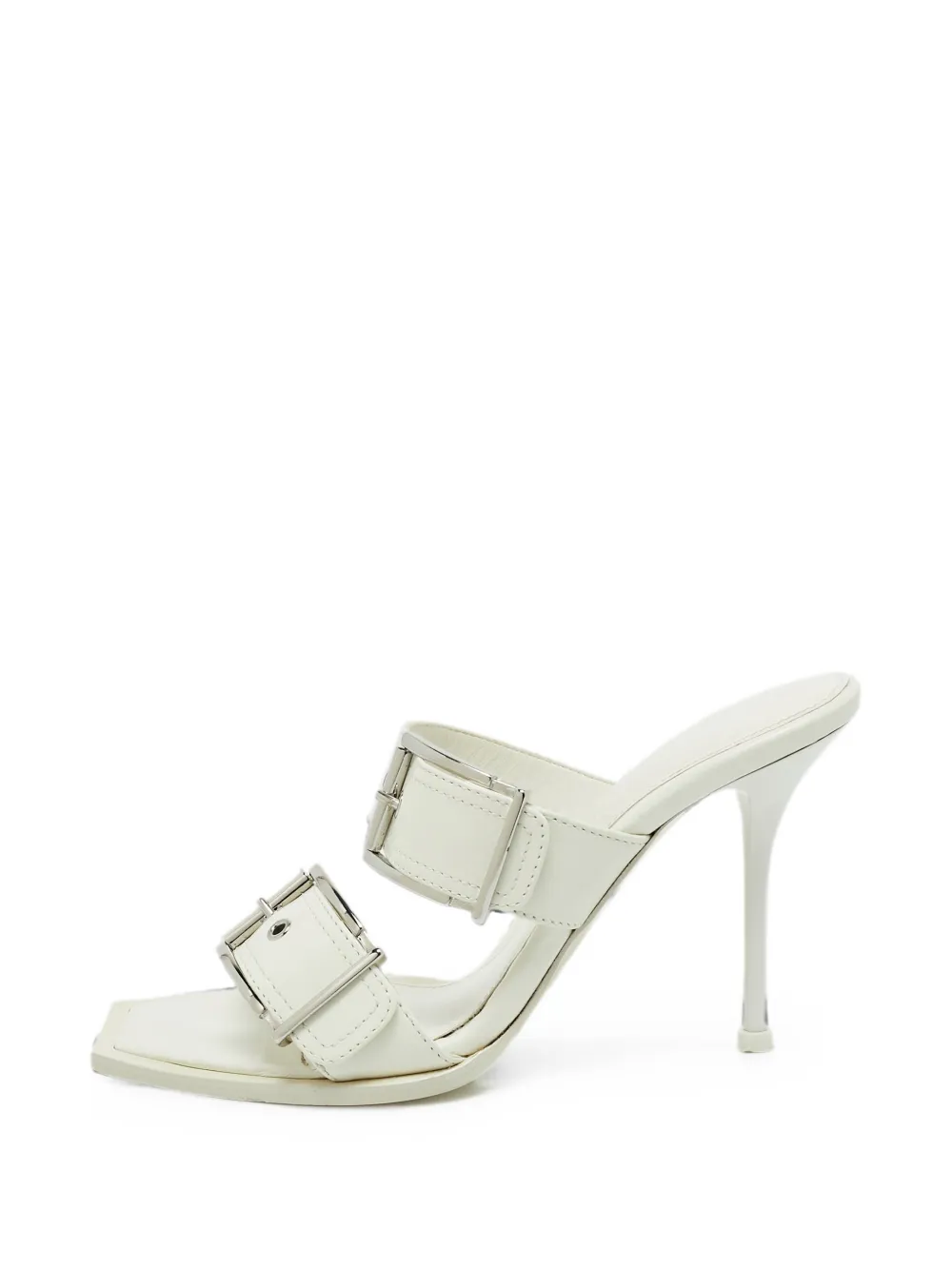 Alexander McQueen Pre-Owned Punk buckle slide sandals - Weiß