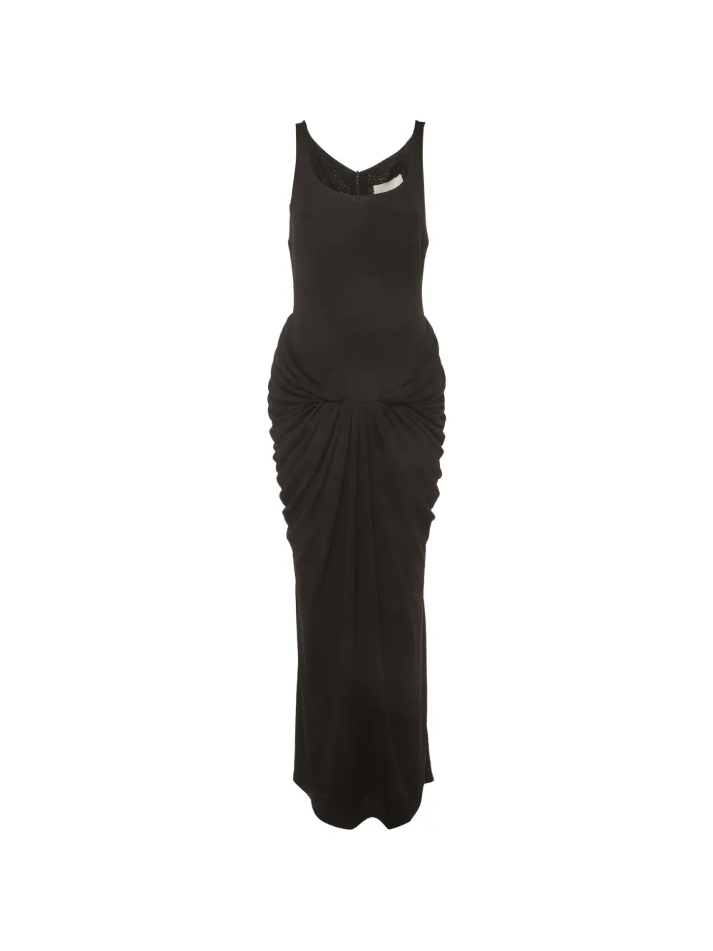 CHATS BY C.DAM draped sleeveless maxi dress - Nero
