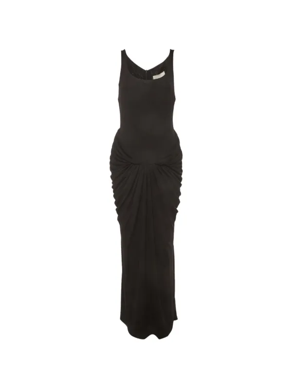 CHATS BY C.DAM Draped Sleeveless Maxi Dress | Black