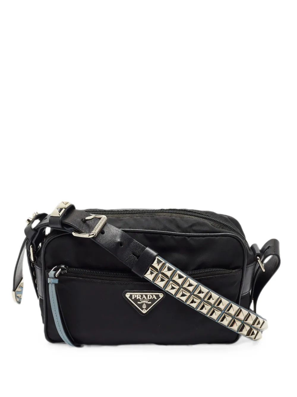 Prada Pre-Owned New Vela studded camera bag - Nero