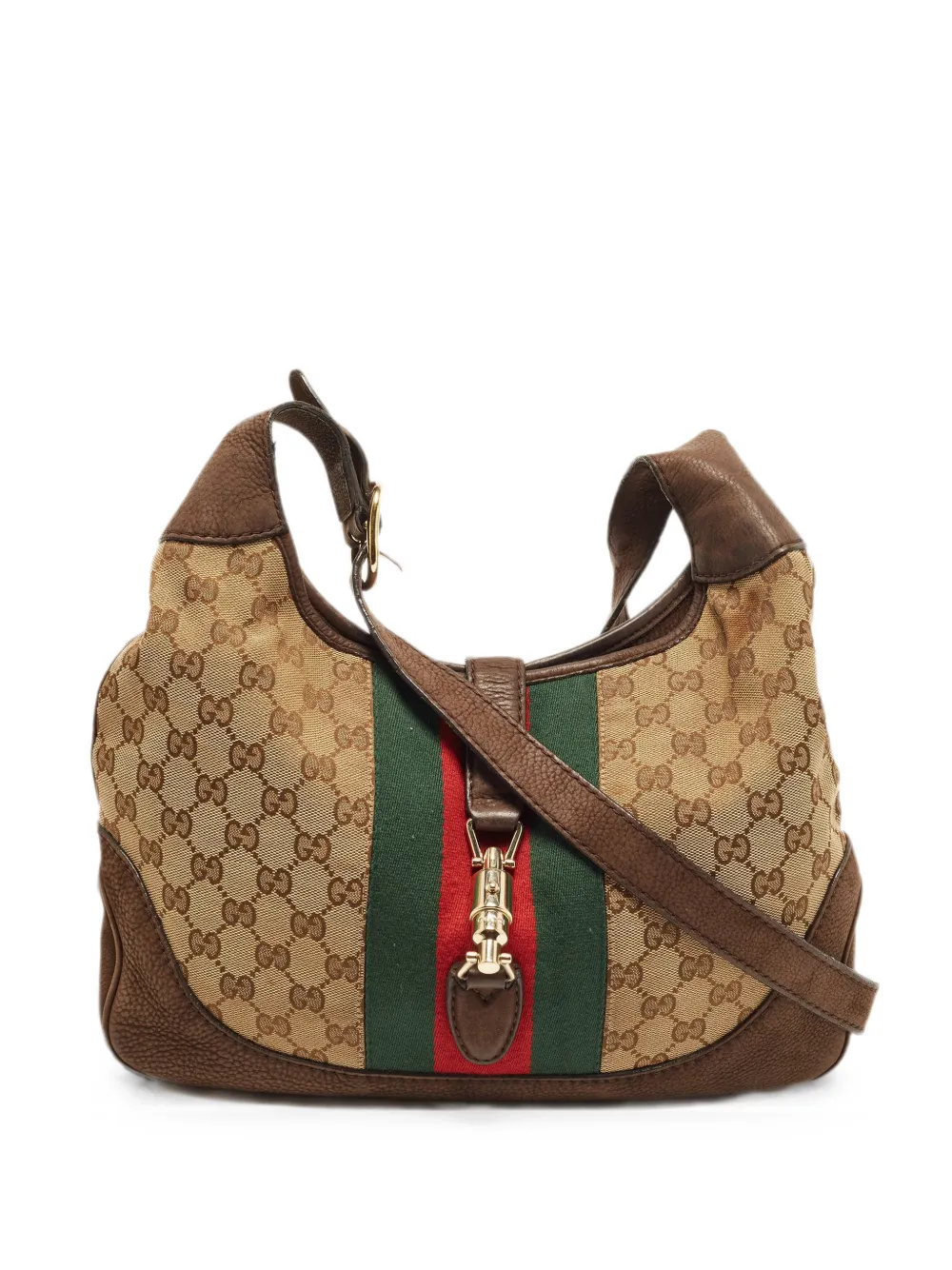 Gucci Pre-Owned medium Jackie GG canvas shoulder bag - Nude