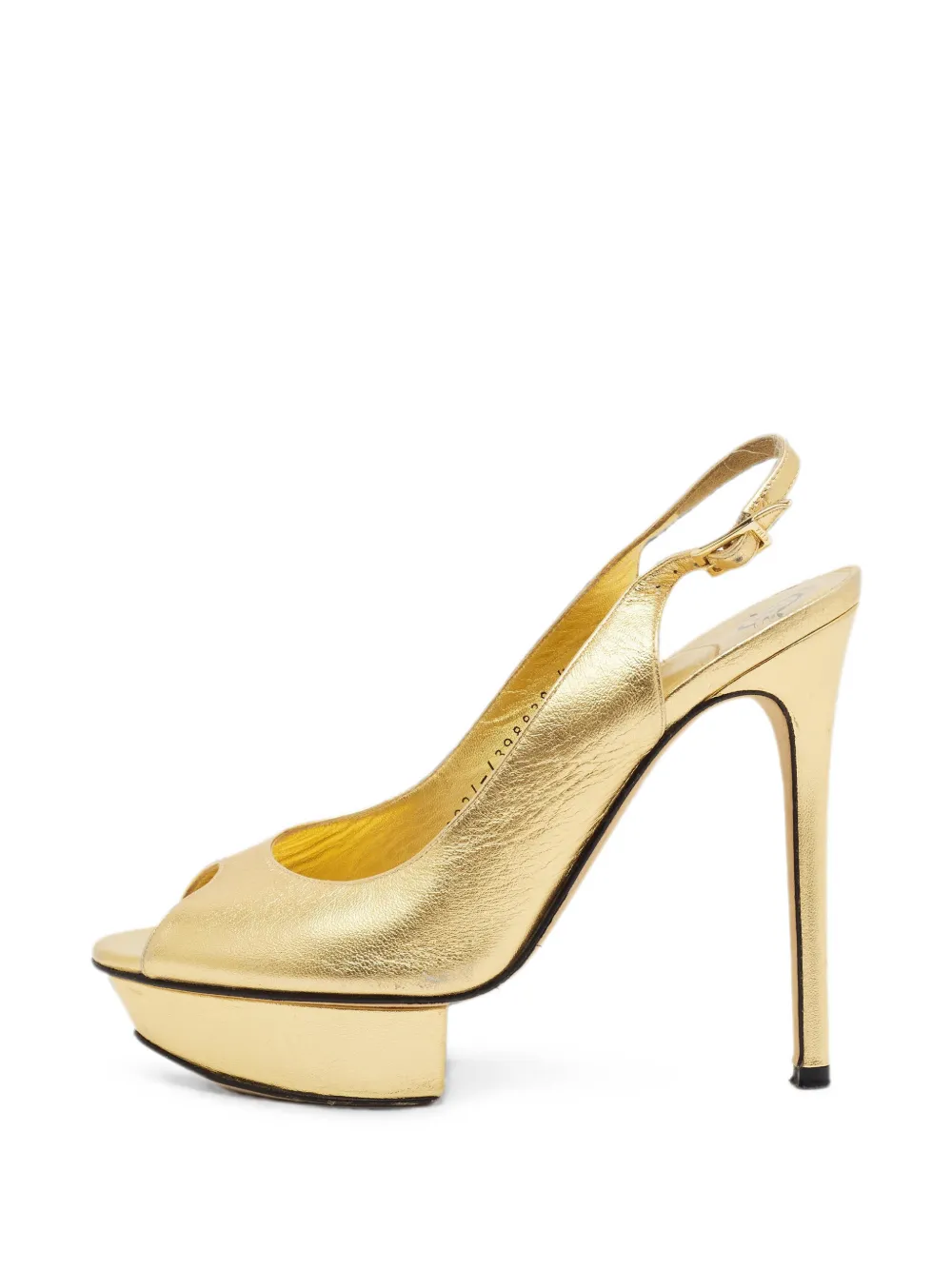 Gina peep-toe slingback pumps - Gold