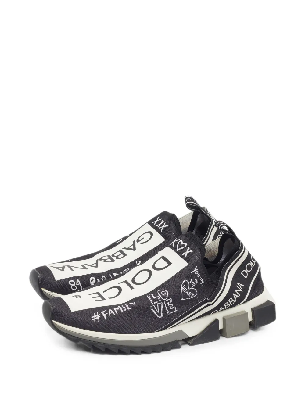 Dolce & Gabbana Pre-Owned Sorrento graffiti-print sneakers - Schwarz