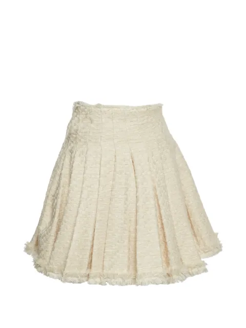 Balmain Pre-Owned tweed pleated mini skirt
