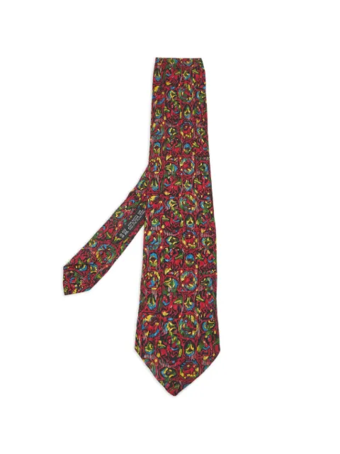 Brioni Vintage graphic-motif silk tie