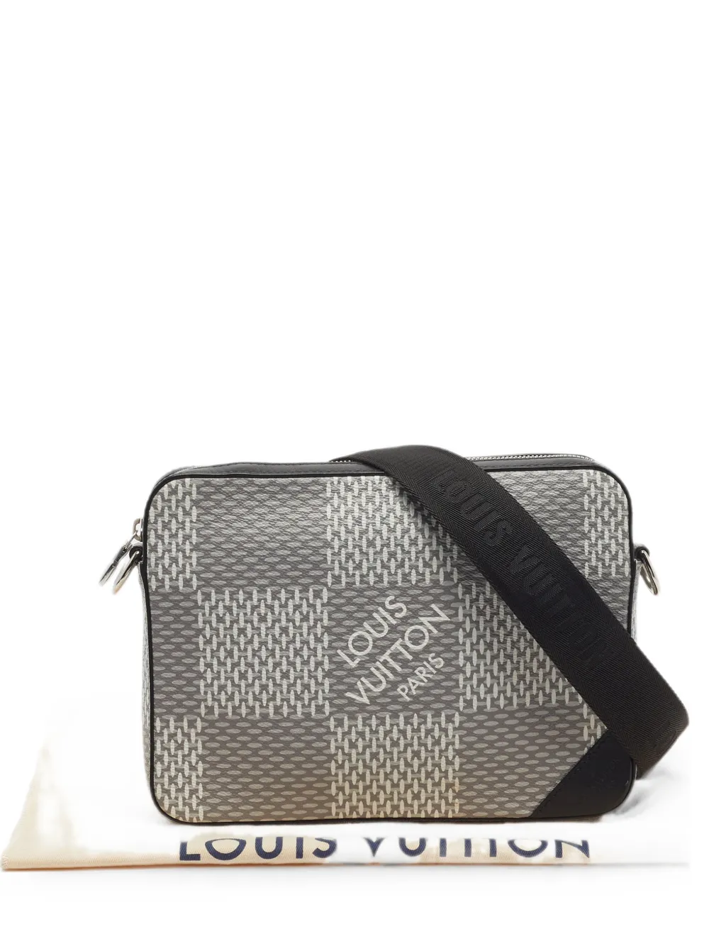 Louis Vuitton Pre-Owned Trio Damier Graphite 3D messenger bag - Grigio