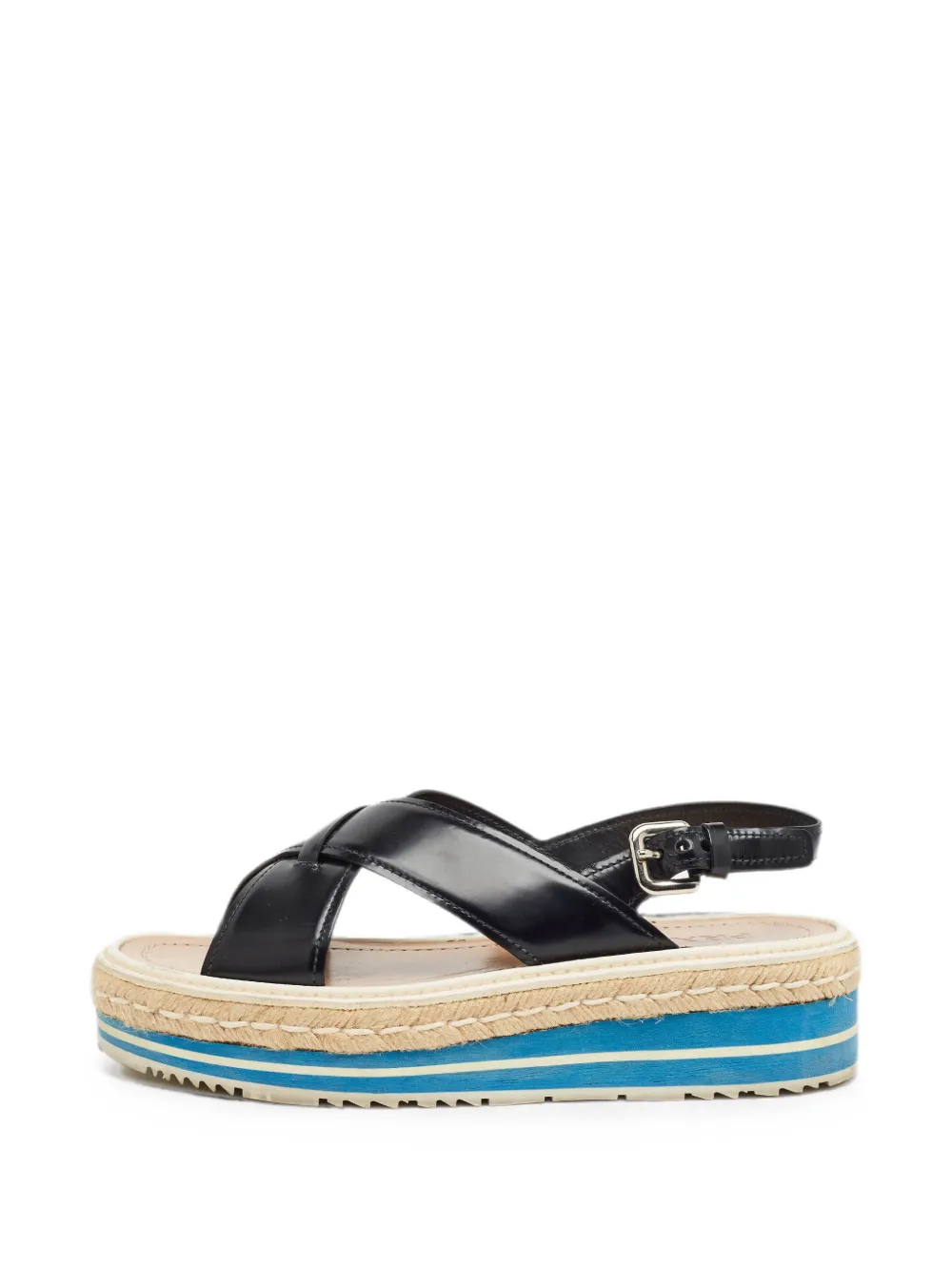Prada Pre-Owned crisscross slingback sandals - Schwarz