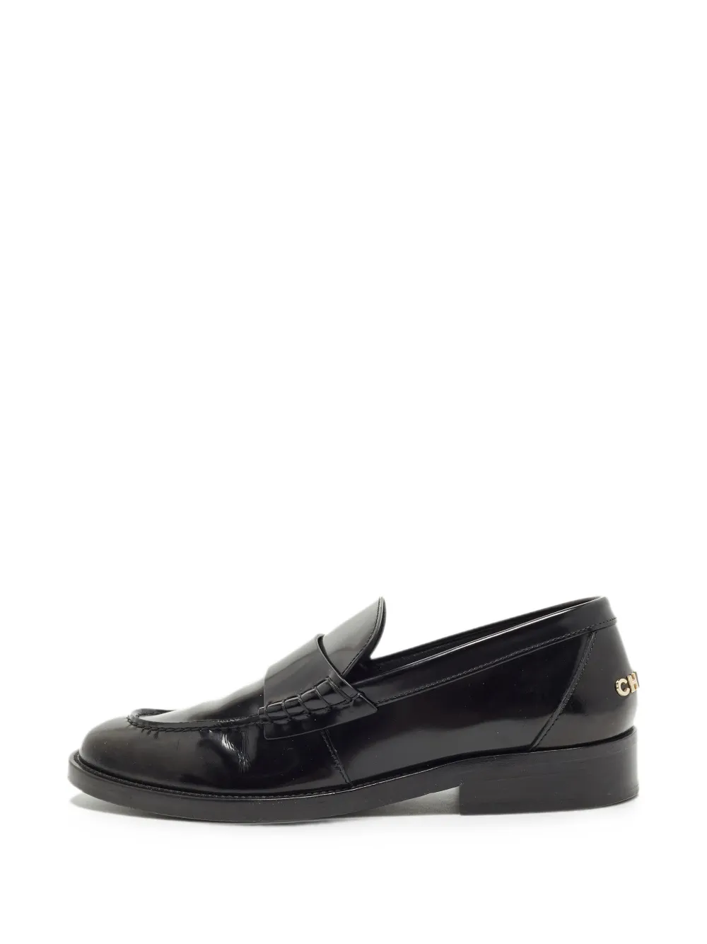 CHANEL Pre-Owned CC moc-toe penny loafers - Schwarz