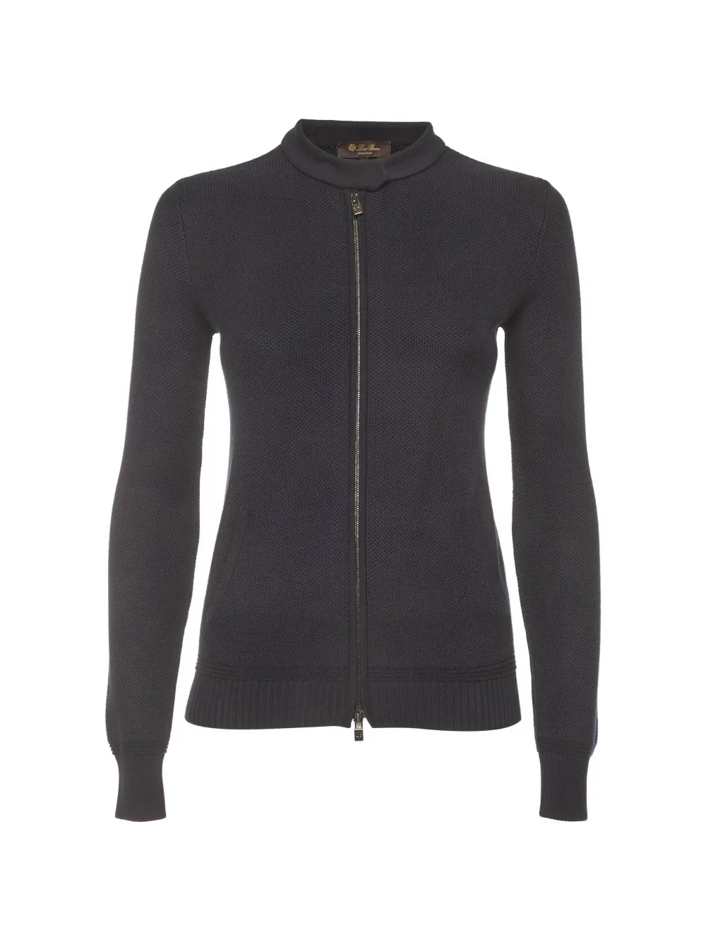 Loro Piana Pre-Owned textured-knit zip-up cardigan - Blau