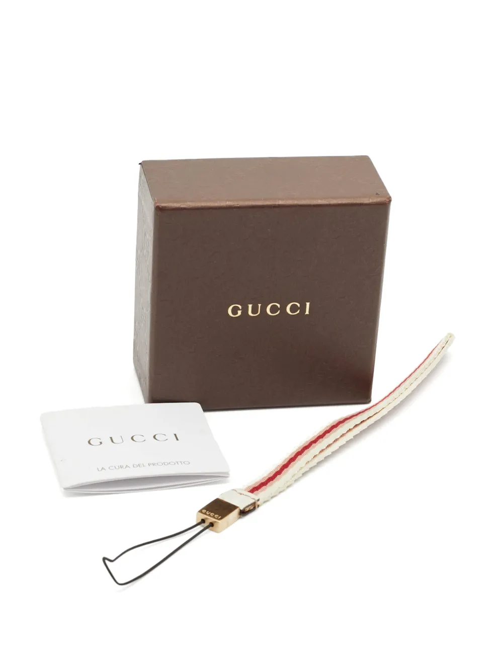 Gucci Pre-Owned ストライプ スマホストラップ | ニュートラル