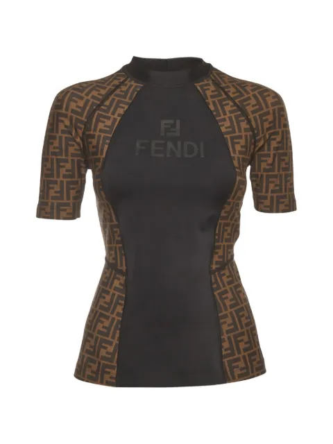 Fendi Pre-Owned FF motif paneled T-shirt