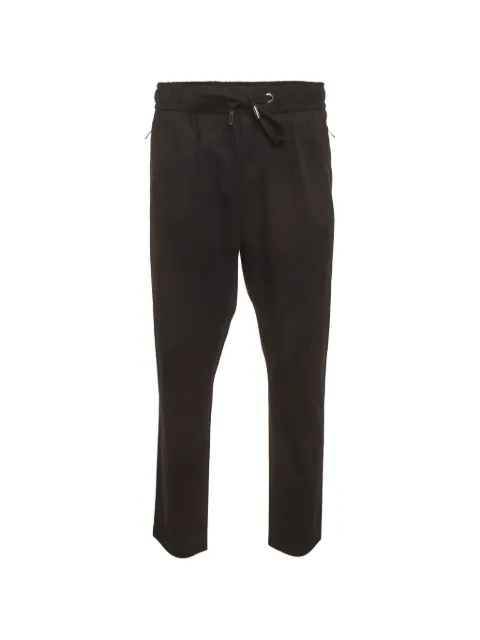 Dolce & Gabbana Pre-Owned logo-plaque drawstring trousers