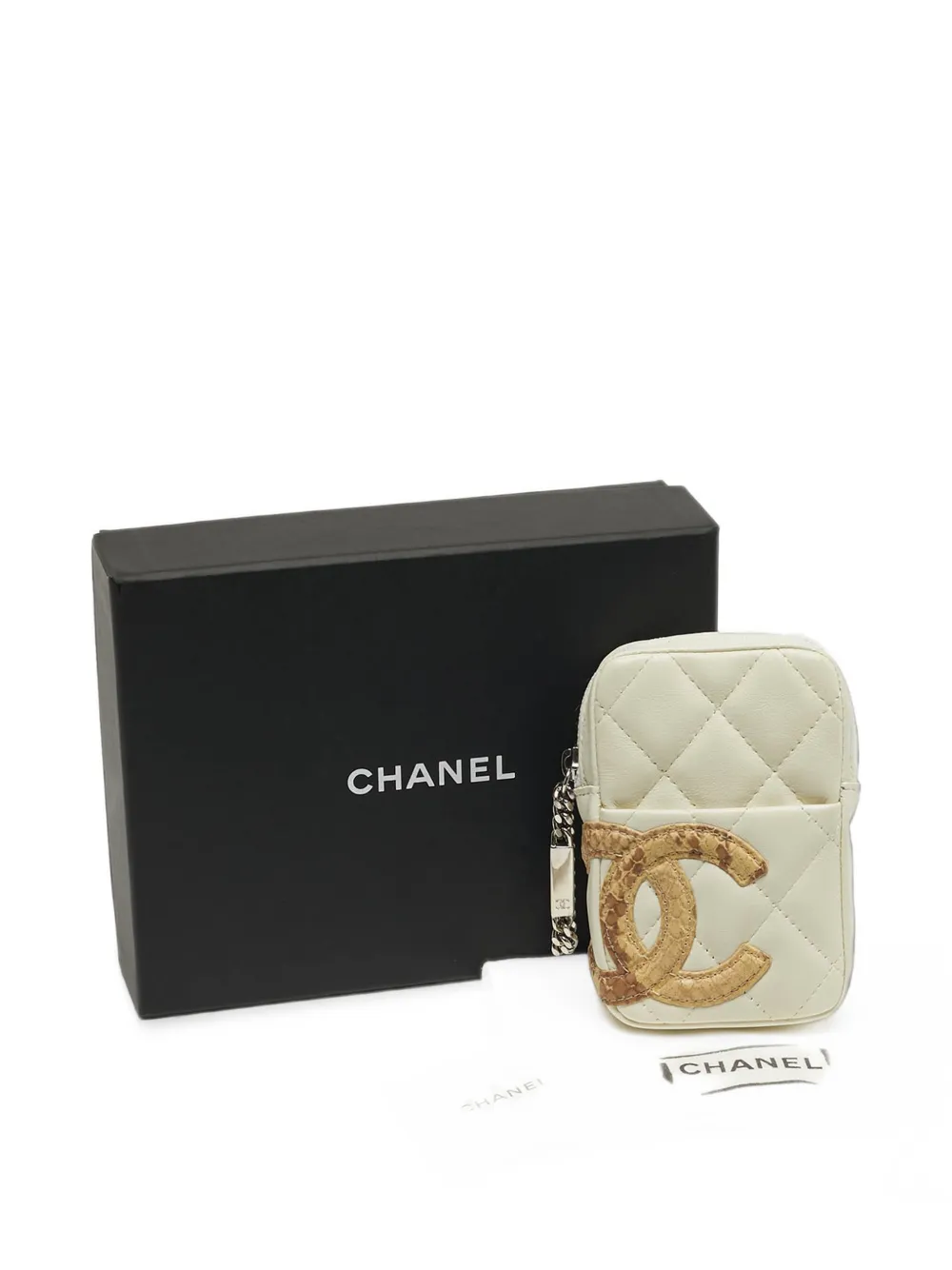 CHANEL Pre-Owned 2005-2006 Cambon Ligne quilted coin purse - Weiß