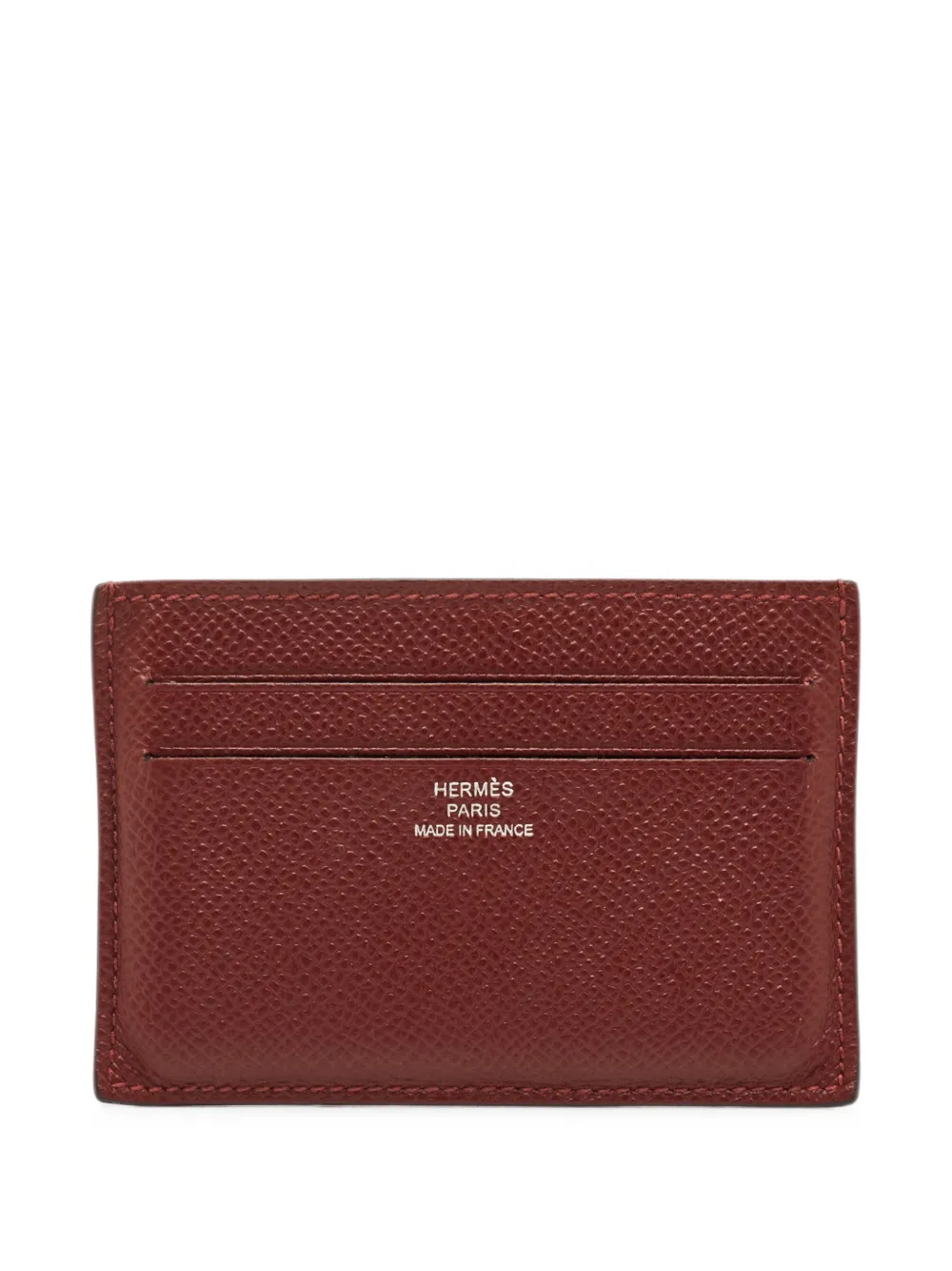Hermès Pre-Owned 2018 Citizen Twill leather card holder - Braun
