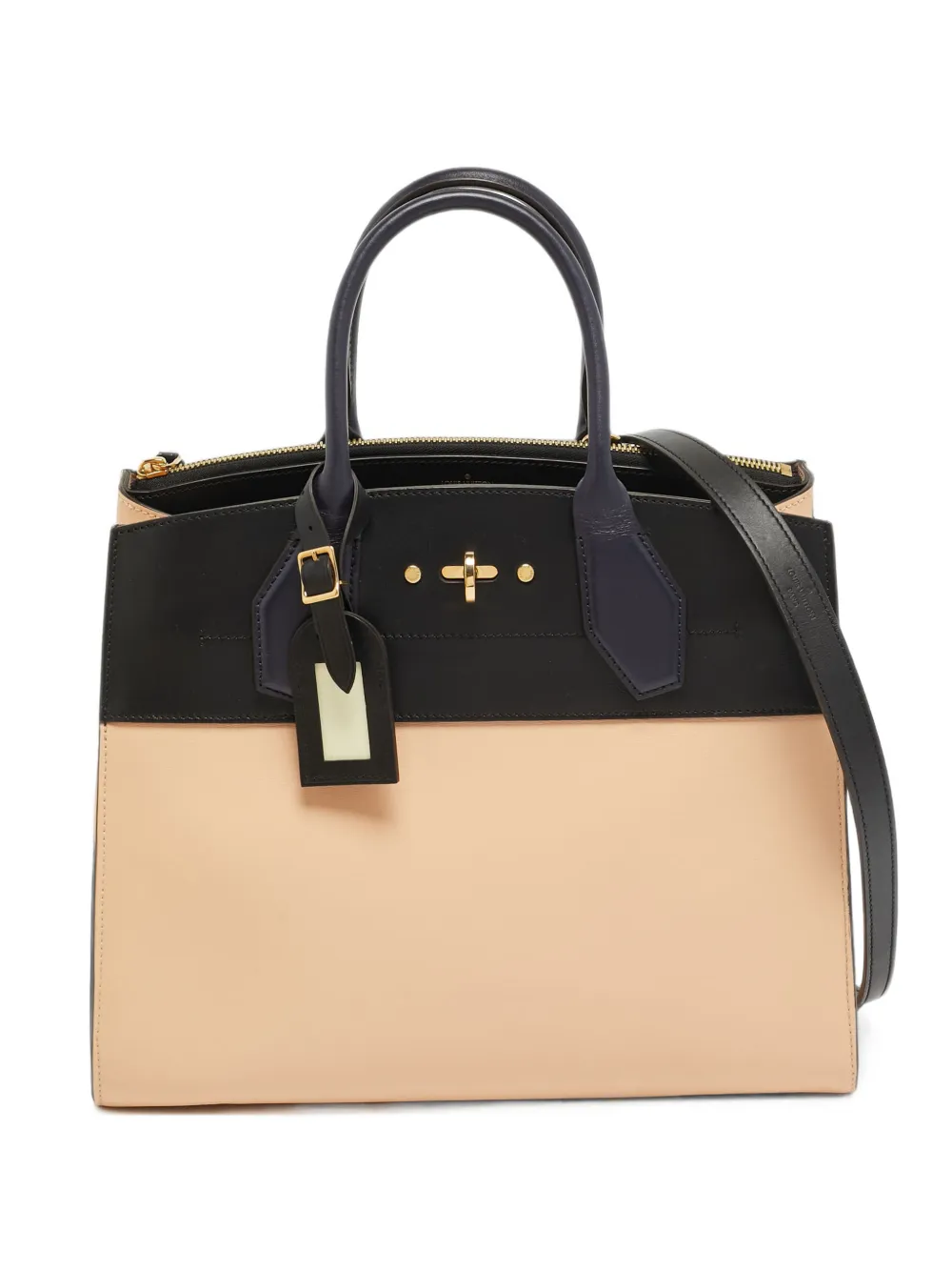 Pre-owned Louis Vuitton 2015 Mm City Steamer Tote Bag In Neutrals