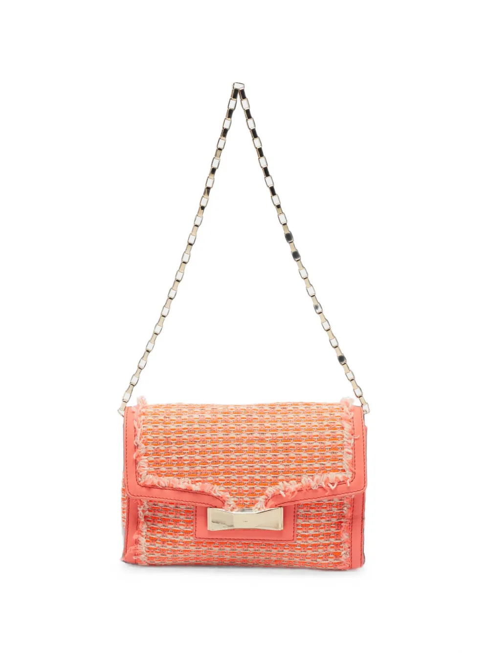Kate Spade bow tweed shoulder bag - Orange