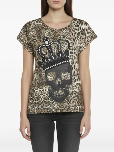 Philipp Plein Skull leopard-print T-shirt