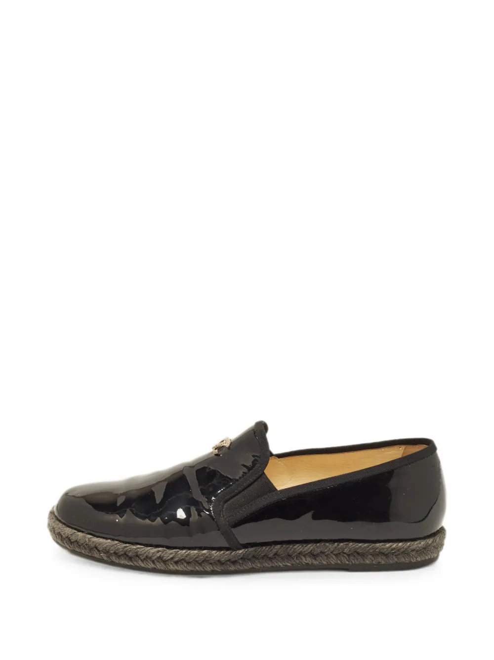 CHANEL Pre-Owned CC patent-leather loafers - Schwarz