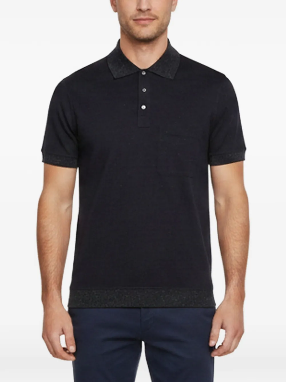 Louis Vuitton Pre-Owned Monogram knit polo shirt - Blau
