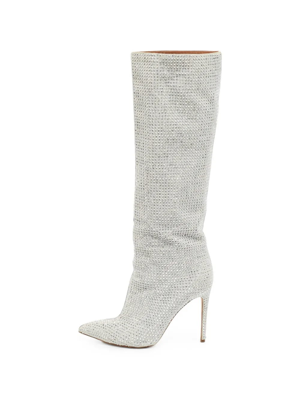 Dolce & Gabbana Pre-Owned crystal-embellished pointed-toe boots - Silber