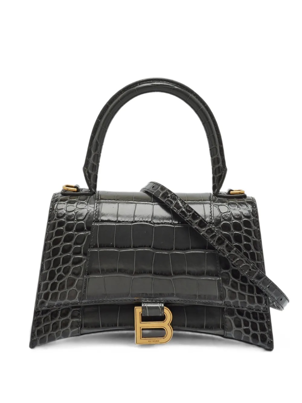 Balenciaga Pre-Owned 2023 Hourglass crocodile-embossed tote bag - Grau