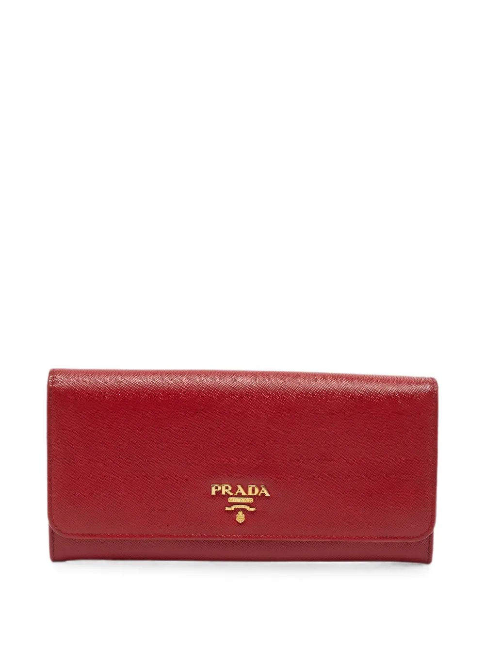 Prada Pre-Owned Saffiano leather flap wallet - Rosso