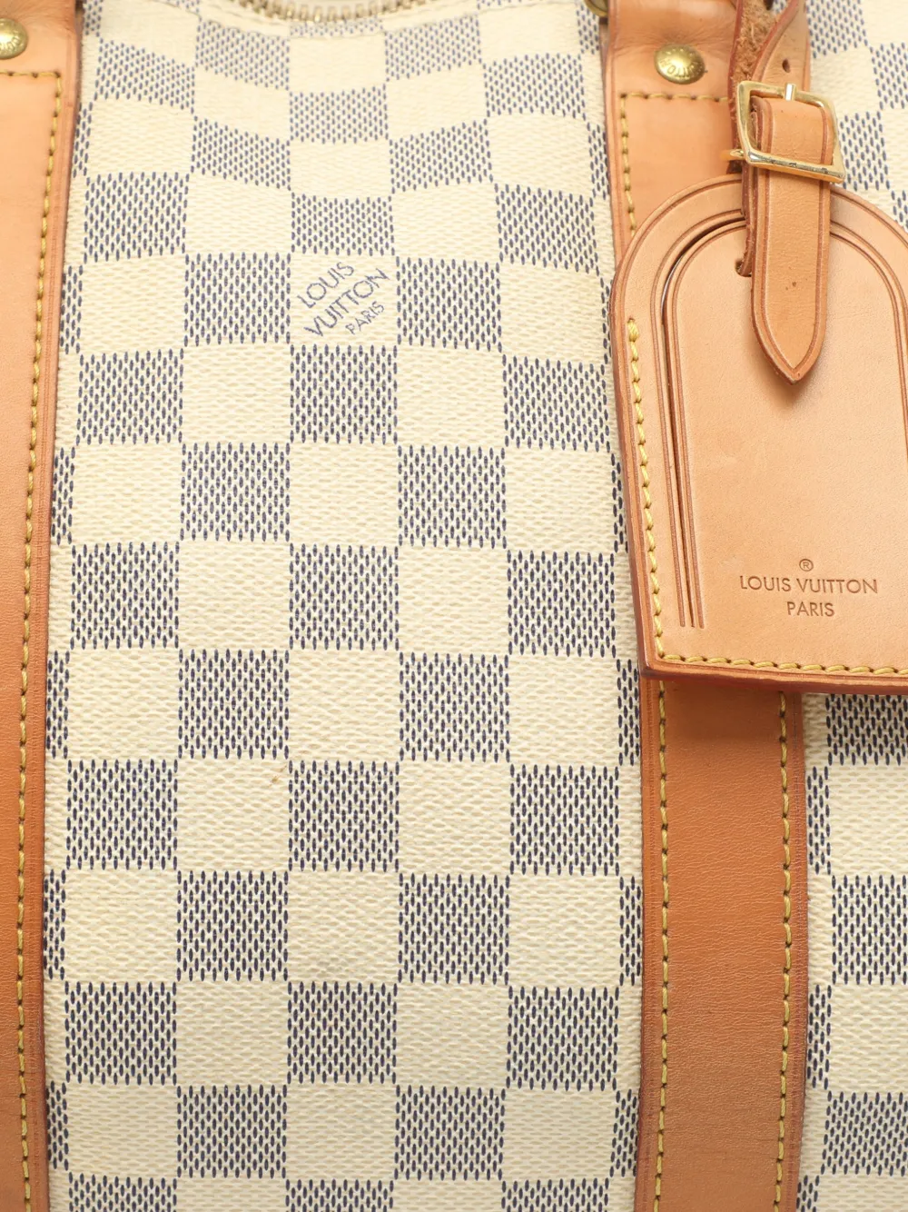 Louis Vuitton Pre-Owned 2015 45 Damier Azur Keepall Bandoulière duffeltas Beige