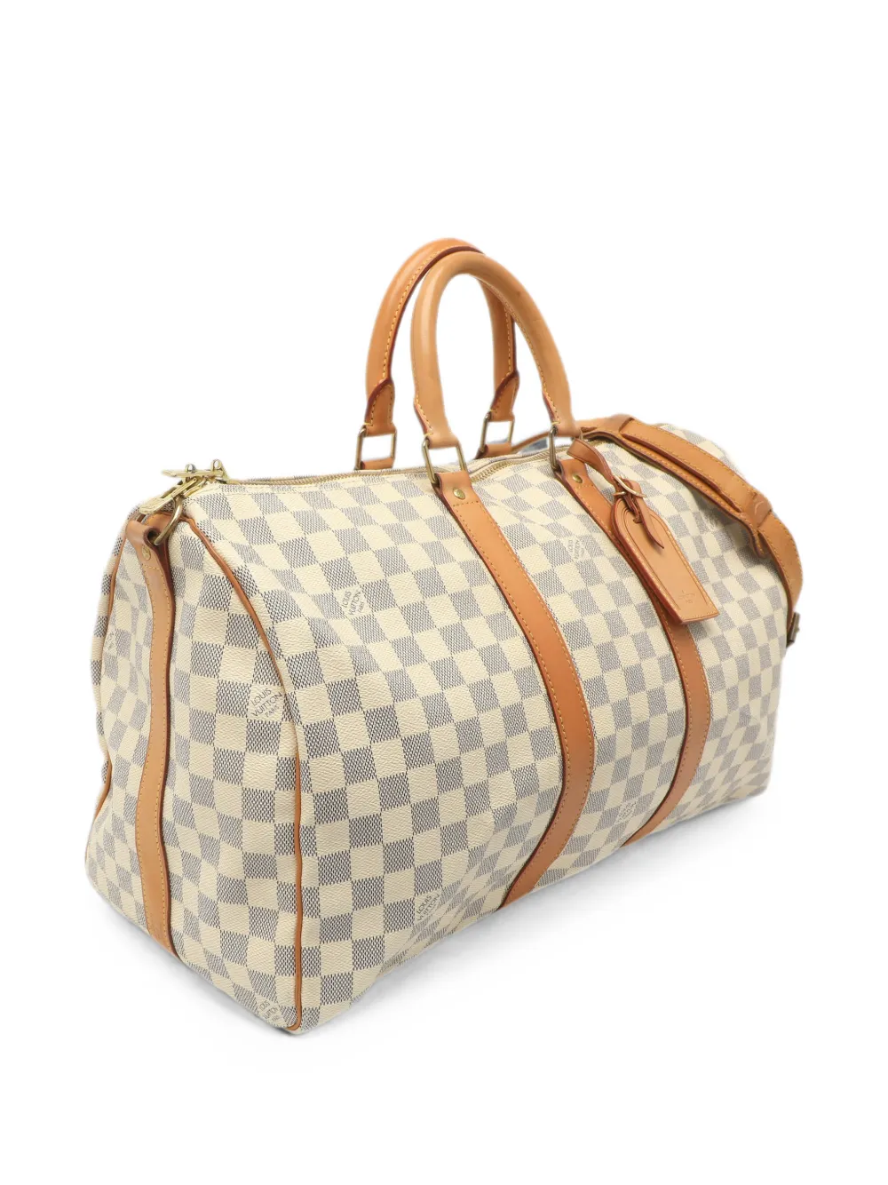 Louis Vuitton Pre-Owned 2015 45 Damier Azur Keepall Bandoulière duffeltas Beige