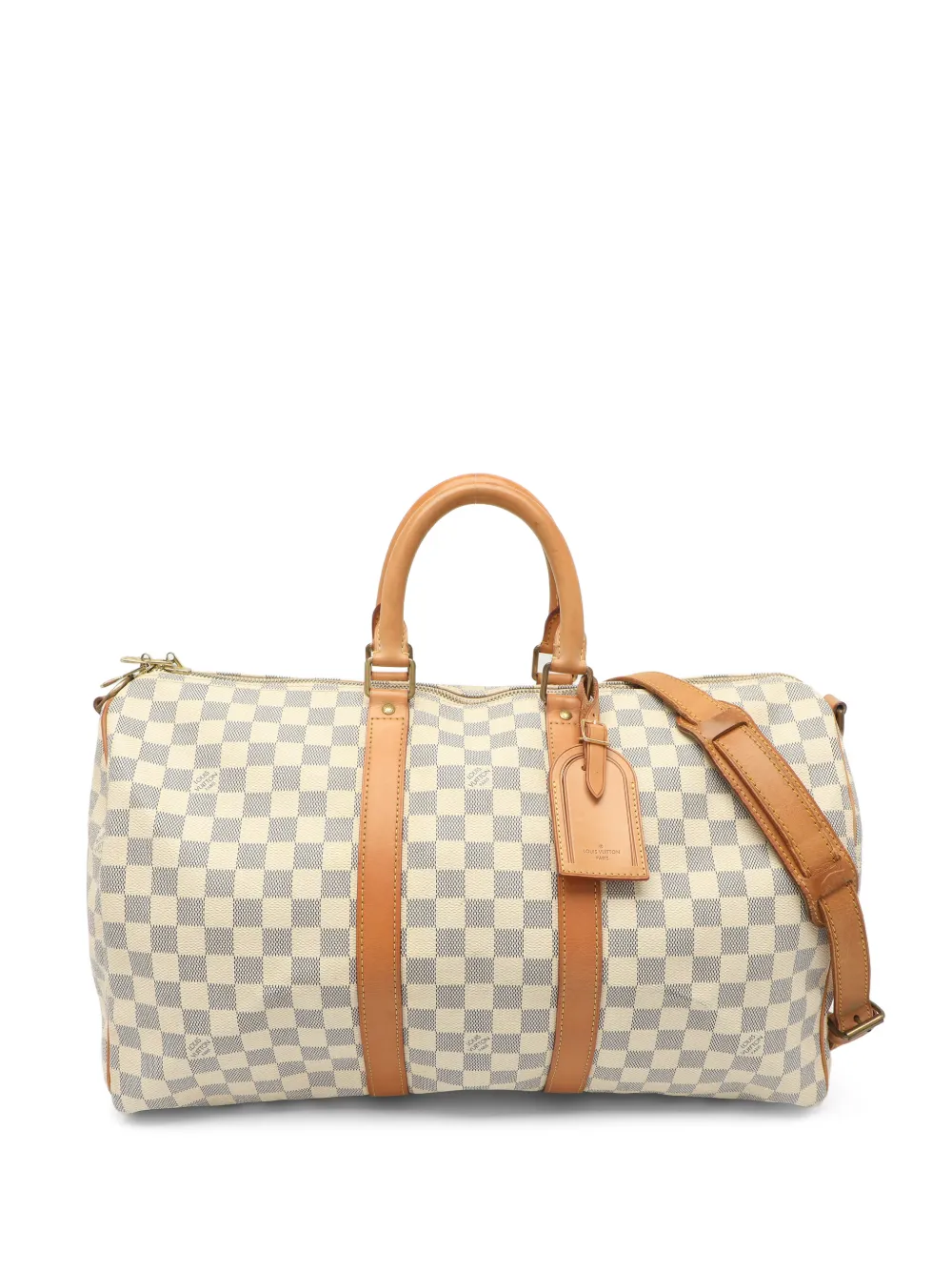 Louis Vuitton Pre-Owned 2015 45 Damier Azur Keepall Bandoulière duffeltas Beige