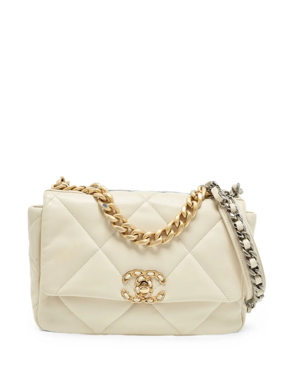 CHANEL Pre-Owned 2020-2021 small Chanel Flap quilted bag - Weiß