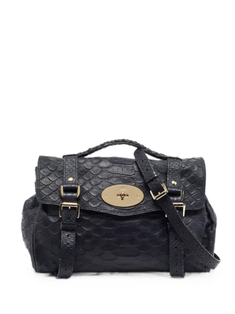 Mulberry Pre-Owned Alexa python-embossed satchel bag