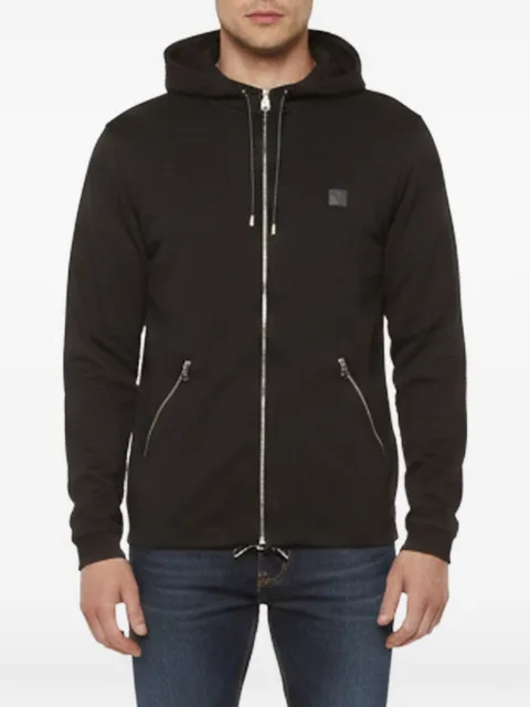 Louis Vuitton Pre-Owned logo patch zip-up hoodie