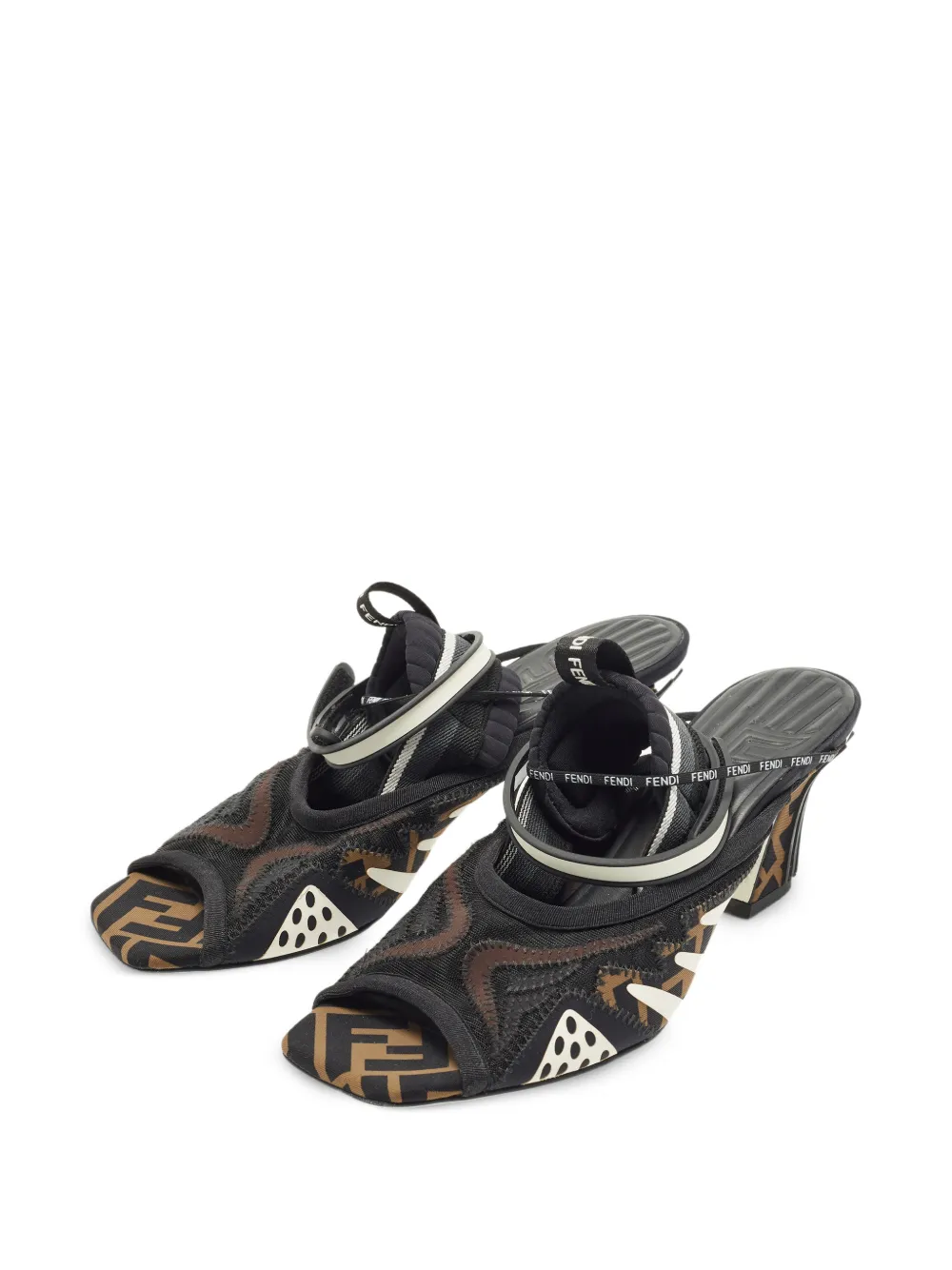 Fendi Pre-Owned FFreedom mesh sandals - Nero