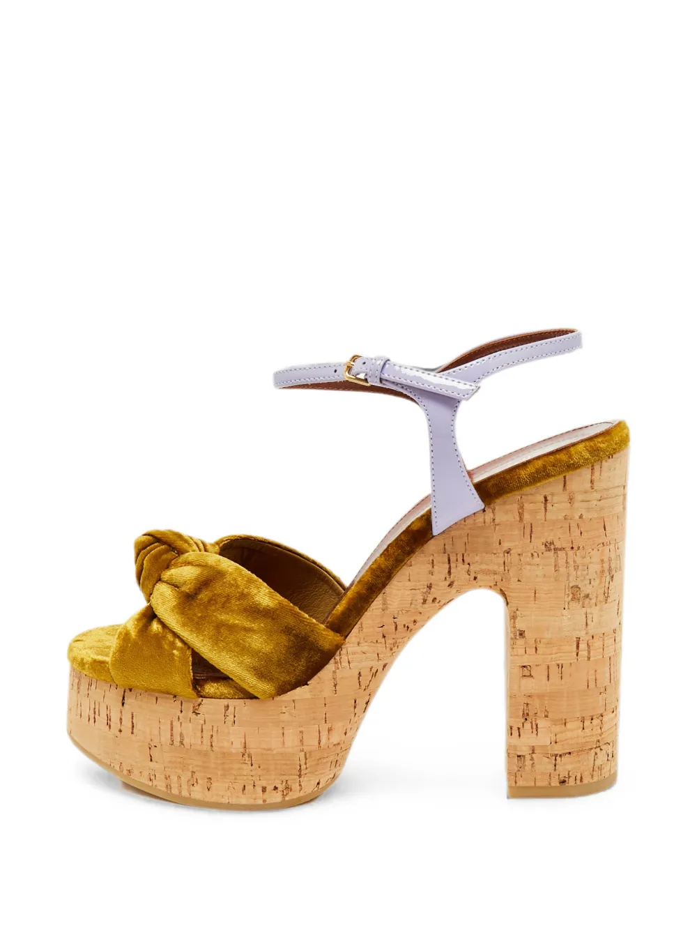 Saint Laurent Pre-Owned Bianca knotted platform sandals - Gelb