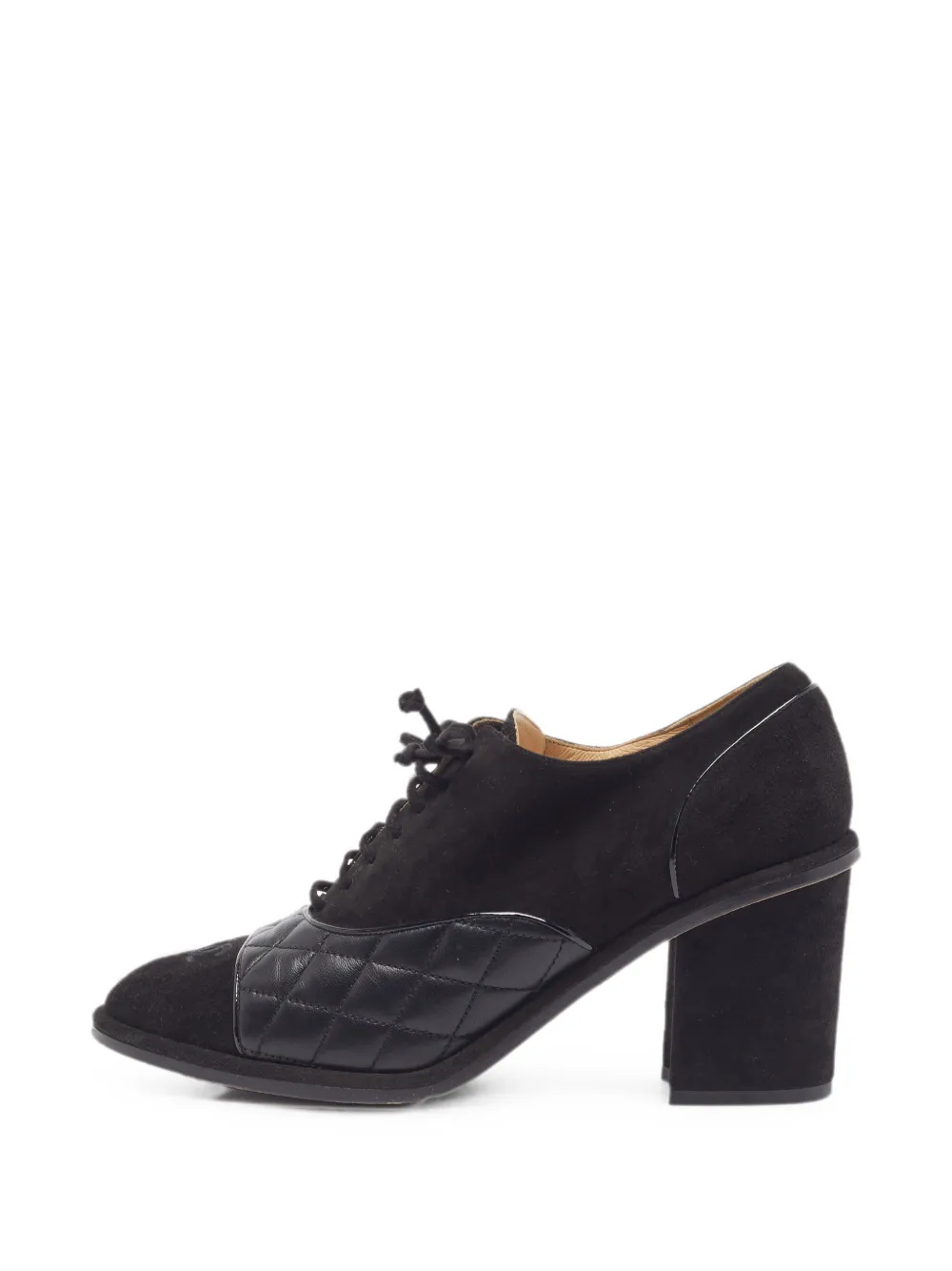 CHANEL Pre-Owned quilted lace-up ankle boots - Schwarz