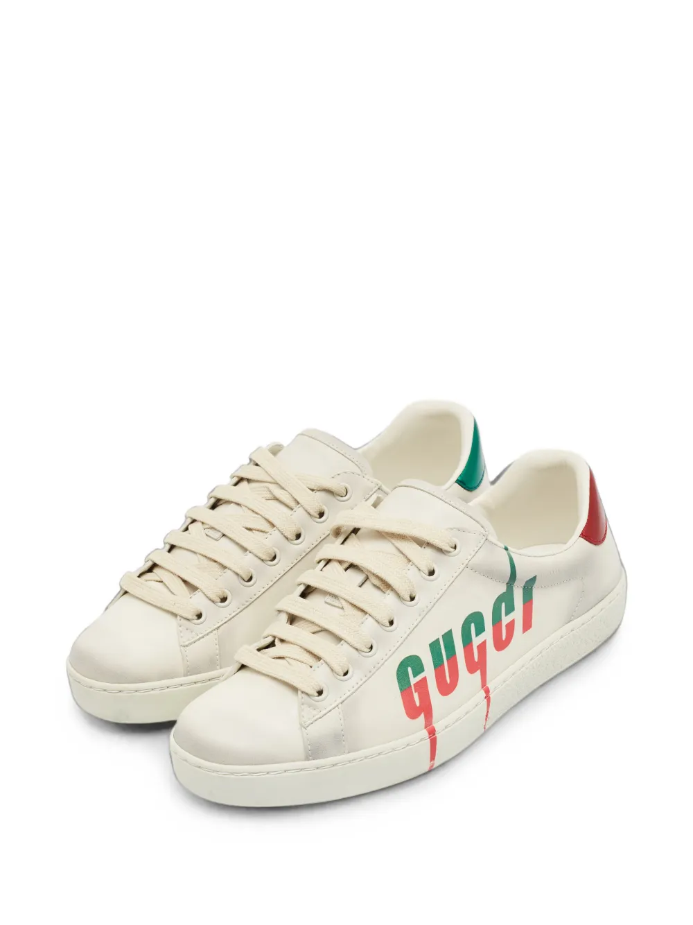 Gucci Pre-Owned Ace blade-print sneakers - Nude