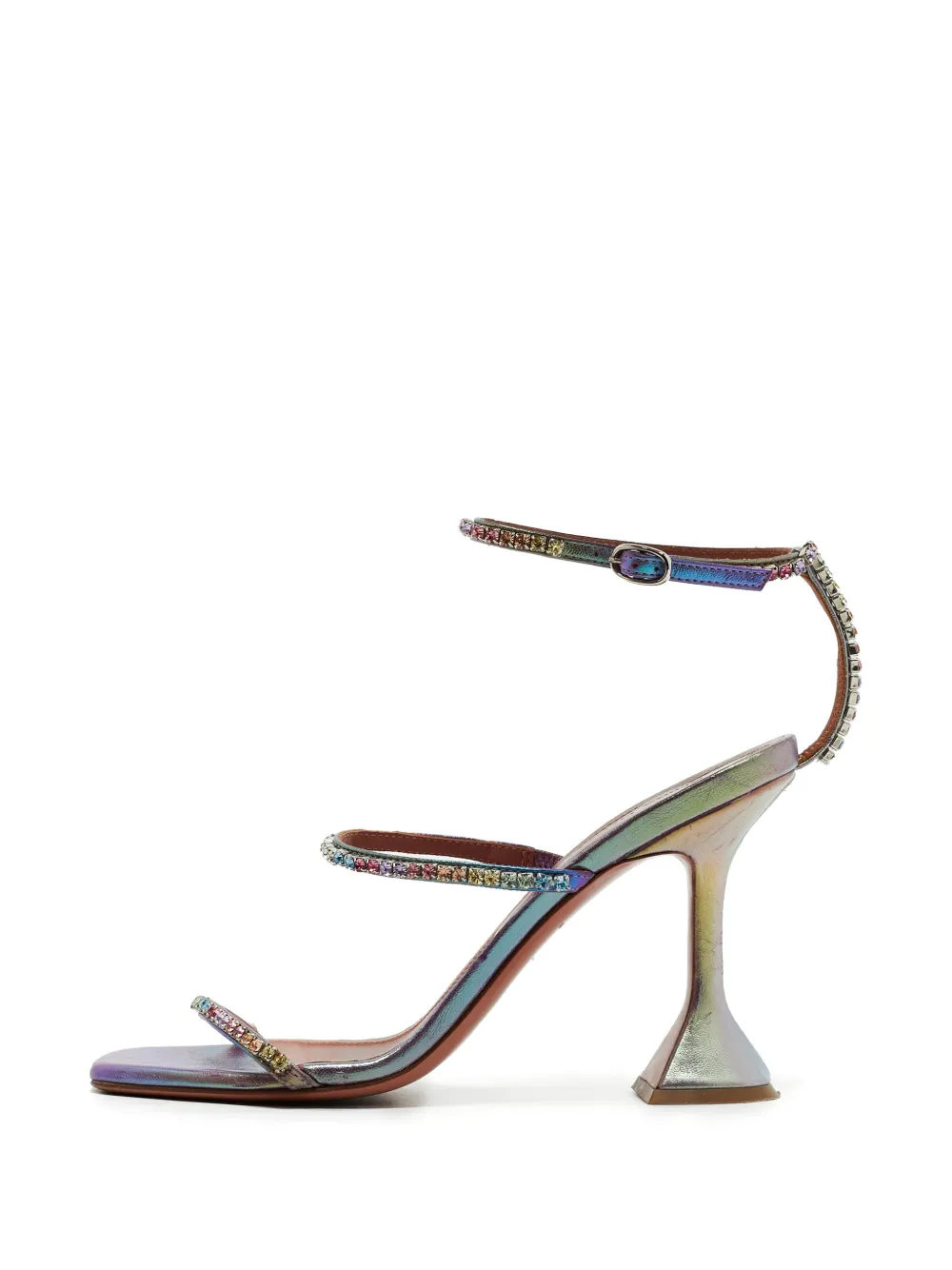 Amina Muaddi Gilda Sandalen mit Kristallen - Violett